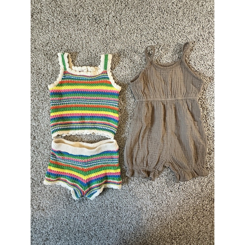 18 Month Girlsโ Jessica Simpson Crochet Outfit And Dress EUC